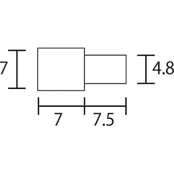 棚ダボ 差し込みタイプ 4.8×7ミリ BEST[金物]