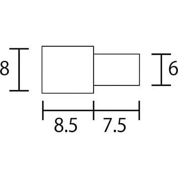 棚ダボ 差し込みタイプ 6×8ミリ BEST(金物)