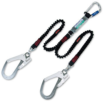 フルハーネス型安全帯用ランヤード ハーネス用2丁掛けノビロンランヤード 藤井電工 ランヤード 補助ロープ 通販モノタロウ T 2 Nv93sv 21ks Bk Jan Bp