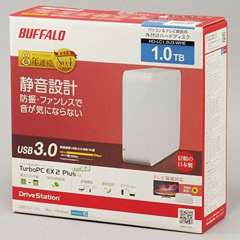HD-LC1.0U3-WHE USB3.0用 外付けHDD HD-LCU3-Eシリーズ 1台 BUFFALO