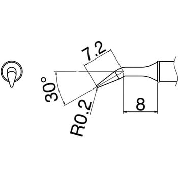 こて先(T31・鉛フリーはんだ対応・400℃) 白光 はんだごて替コテ先