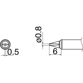 こて先(T31・鉛フリーはんだ対応・400℃) 白光 はんだごて替コテ先