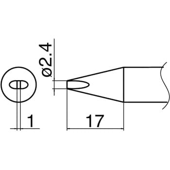 こて先 2.4D型 白光 はんだごて替コテ先 【通販モノタロウ】