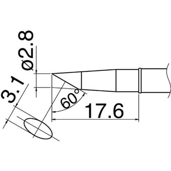 こて先(T31・鉛フリーはんだ対応・350℃) 白光