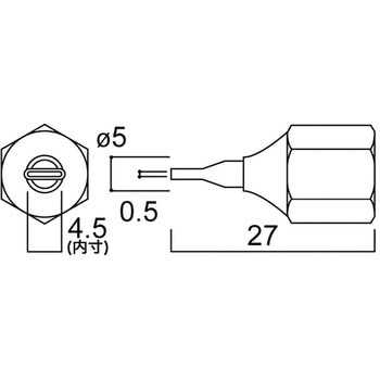 ノズル ヘラ型 0.5mmX4mm HAKKO(白光)