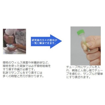 手もみ式簡易粉砕容器 アズワン