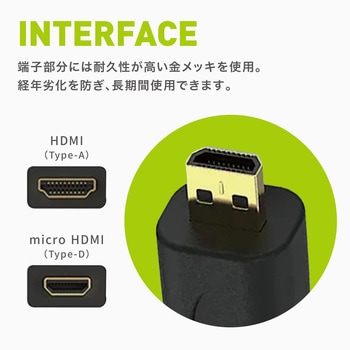 Micro HDMI to HDMI 変換ケーブル トライメイト