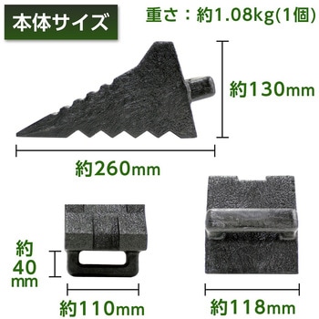 プラスチックタイヤストッパーセット Meltec(大自工業)