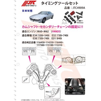 チェーンテンショナーロッキングツールセット Jtc 輸入車 国産車特殊工具 通販モノタロウ Jtc4909a