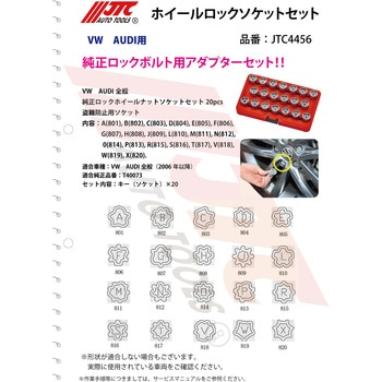 ホイールロックソケットセット JTC ホイールナット用ソケット 【通販