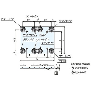 Q-ロック内蔵プレート本体(エアー分割) ナベヤ