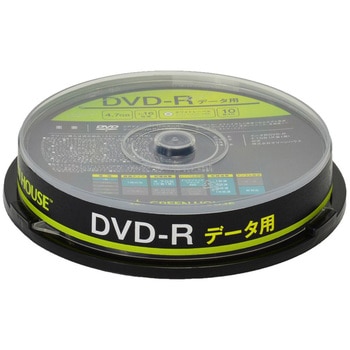 DVD-R データ用 1-16倍速 10枚スピンドル グリーンハウス