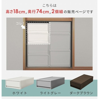 STRC-74S-2(WH) 中が透けない収納チェスト ストラ 1台 JEJ 【通販モノタロウ】