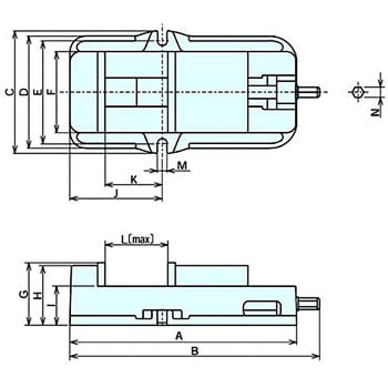 LT150L ロックタイト精密マシンバイスL型 1個 ナベヤ 【通販モノタロウ】