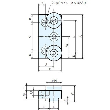 ロックタイト5軸マシンバイス用ユニバーサル口金セット ナベヤ
