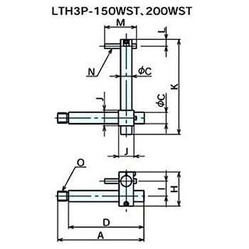LTH3P150-WST マシンバイスシリーズ部品 ワークストップ 1個 ナベヤ