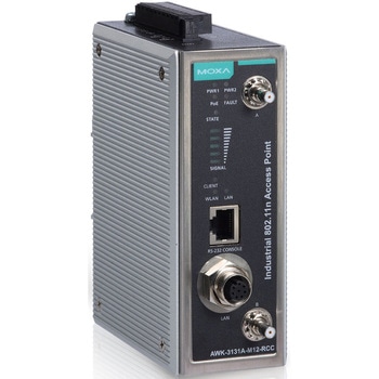 AWK-3131A-RCCシリーズ レールオンボード屋内シングルラジオ802.11nAP/クライアント、IP30 - MOXA