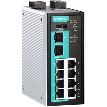 EDR-810-2GSFP-T 8 FE copper + 2 GbE SFP �}���`�|�[�g�Y�Ɨp�Z�L���A���[�^ MOXA 21422076