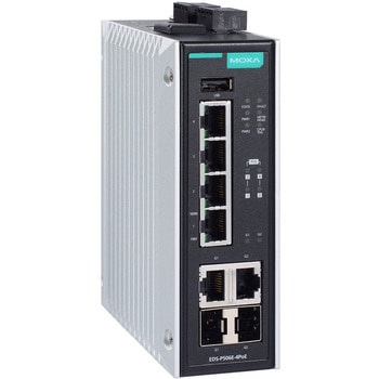 4つのIEEE 802.3af/at PoE+ ポート付きの4+2GポートギガビットPoE+ マネージドイーサネットスイッチ MOXA