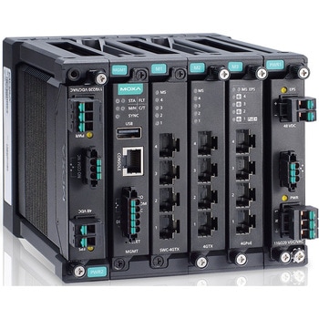 MDS-G4012-L3シリーズ 12Gポートレイヤ3フルギガビットモジュールマネージドイーサネットスイッチ MOXA