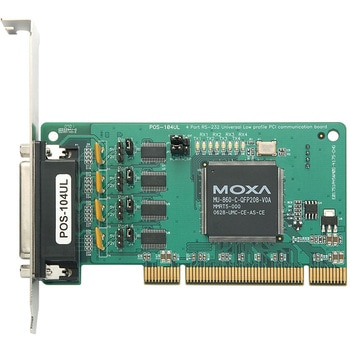 パワーオーバーシリアルをサポートした4ポートRS-232 Universal PCIボード MOXA