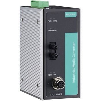 PTC-101-M12-S-ST-LV-CT-T IEC 61850-3����ѓS���C�[�T�l�b�g- �t�@�C�o���f�B�A�R���o�[�^ MOXA 21431027