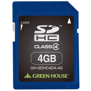 GH-SDHC4DA-4G �f�[�^�����T�[�r�X�t��SDHC�������[�J�[�h �O���[���n�E�X 21441064
