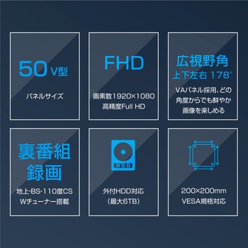 50型3波FHD液晶テレビ WIS