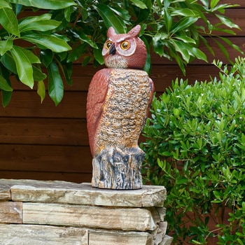 防鳥用 大型フクロウ 首振りタイプ モノタロウ 鳥類 寸法190×460mm 1個 