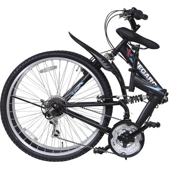 防災サイクル 26型18段変速・Wサス付ノンパンク折り畳みMTB【簡易組立品】 東部