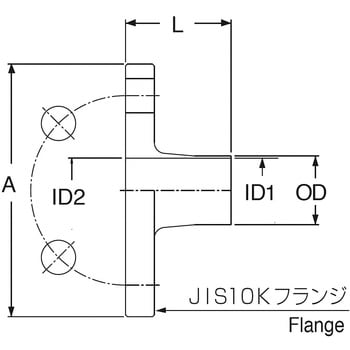 溶接式フランジアダプタ-JIS10K SUS304 大阪サニタリー サニタリー継手