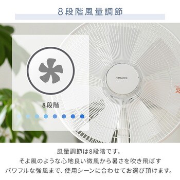 ハイリビング扇風機 DCモーター/切タイマー/風量8段階 YAMAZEN(山善