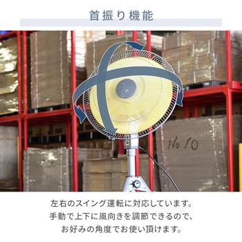 大風量 工場扇 スタンド式 45cm羽根 三脚折り畳み収納 ナカトミ