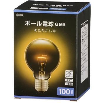 ボール電球 E26 100W形 G95 オーム電機