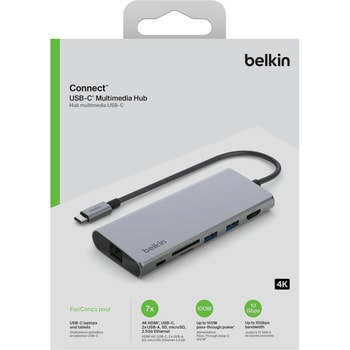 INC009BTSGY CONNECT USB-C 7-IN-1 マルチポートアダプター 1個 BELKIN ...