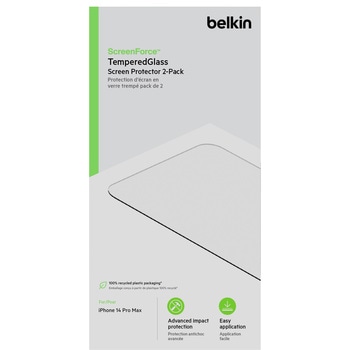 SCREENFORCE iPhone 14 Pro Max用保護 強化ガラスフィルム2枚セット BELKIN(ベルキン)