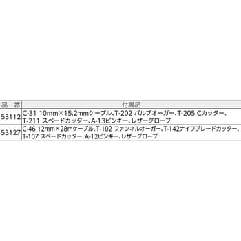 53112 排水管清掃機 K-3800 W/C-31 RIDGID(日本エマソン) ワイヤー寸法