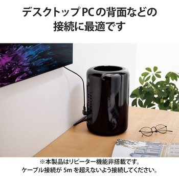 HDMI変換アダプタ L字 90度 オスメス変換 HDMIケーブル 延長コネクタ 4K 60p 金メッキ エレコム
