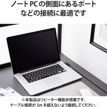HDMI変換アダプタ L字 90度 オスメス変換 HDMIケーブル 延長コネクタ 4K 60p 金メッキ エレコム