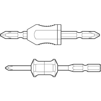 六角レンチカラービット4本組 ANEX