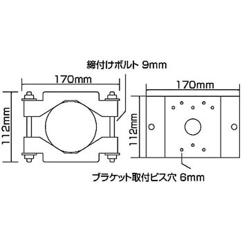 ポール取付金具 NSK(日本セキュリティ)