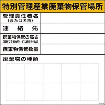 廃棄物保管場所標識 グリーンクロス