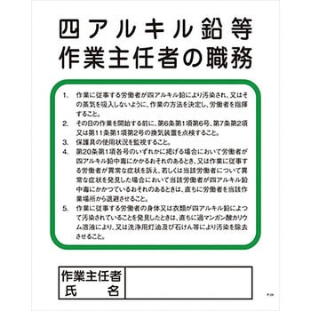 作業主任者の職務標識 グリーンクロス