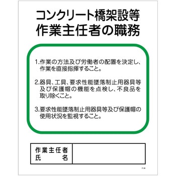 作業主任者の職務標識 グリーンクロス
