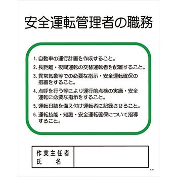 作業主任者の職務標識 グリーンクロス