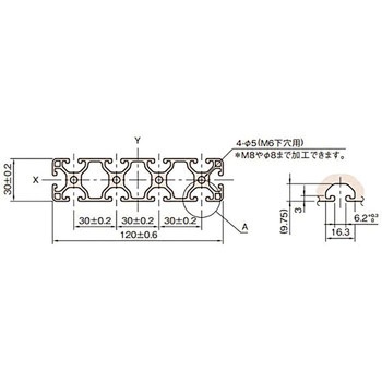 120×30ストラットプロファイル6 イマオコーポレーション
