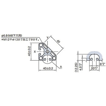 40×40 アングル プロファイル 軽量型 イマオコーポレーション