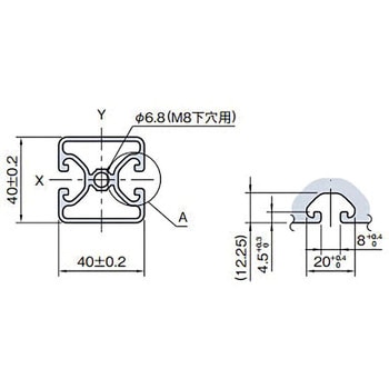 40×40ストラットプロファイル エコノミー型 イマオコーポレーション