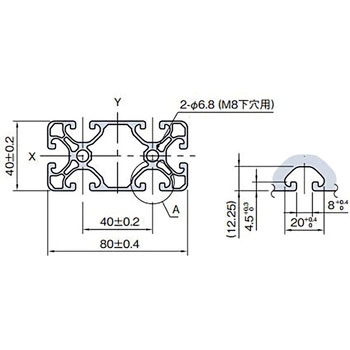 80×40ストラットプロファイル エコノミー型 イマオコーポレーション