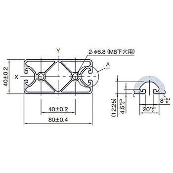 80×40ストラットプロファイル エコノミー型 イマオコーポレーション